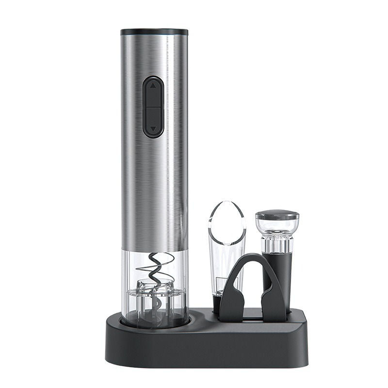 Electric Wine Opener Gift Set – Rechargeable with Foil Cutter, Pourer & Stopper
