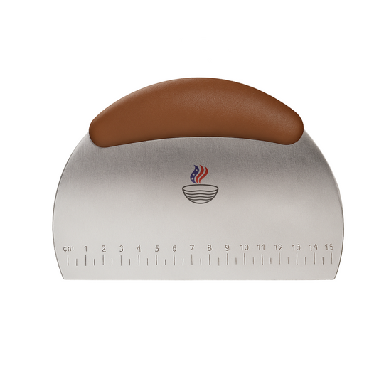 Stainless Steel Dough Scraper with Ruler – Bench Scraper & Pastry Cutter for Baking