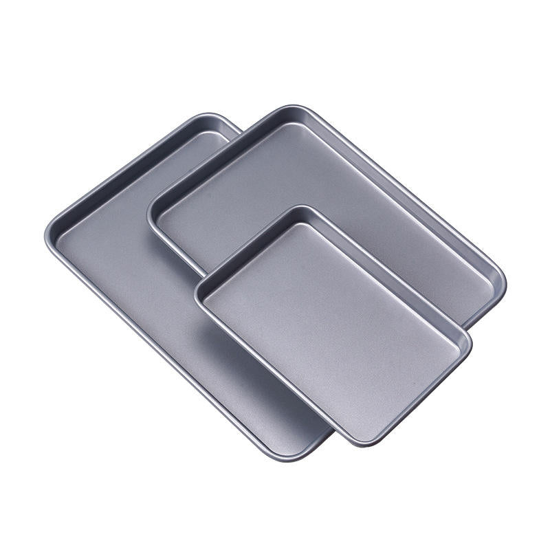 3-Piece Nonstick Baking Pan Set – Heavy Duty Carbon Steel Cookie Trays