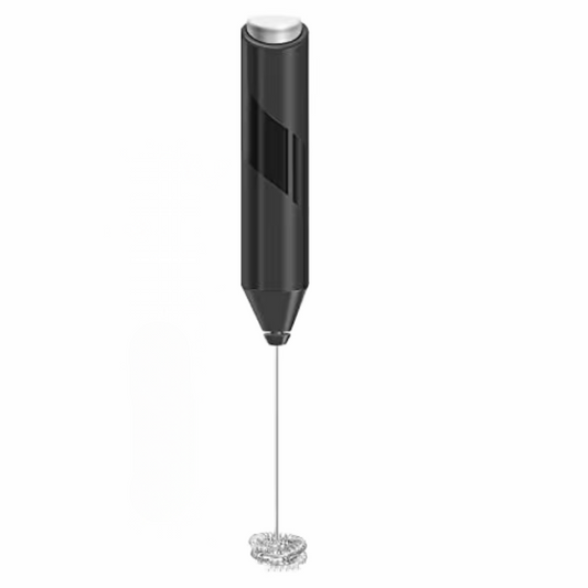 Handheld Electric Milk Frother – Battery Powered, Stainless Steel Whisk