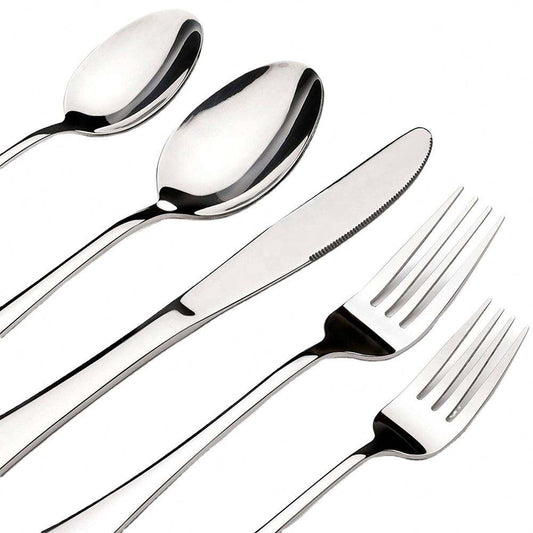 Stainless Steel Silverware Set – Dinner Forks, Knives & Spoons for Everyday Dining & Entertaining